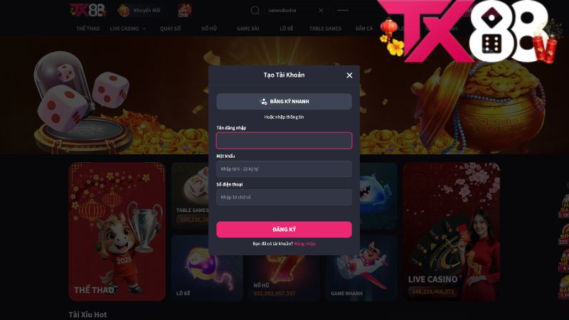 Hướng Dẫn Đăng Ký TX88 Nhanh Gọn Chỉ Trong Vài Phút Hướng Dẫn Đăng Ký TX88 Nhanh Gọn Chỉ Trong Vài Phút