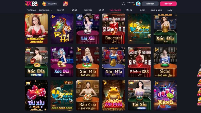 Hướng Dẫn Tham Gia Cổng Game VIP TX88 ( Table Games )