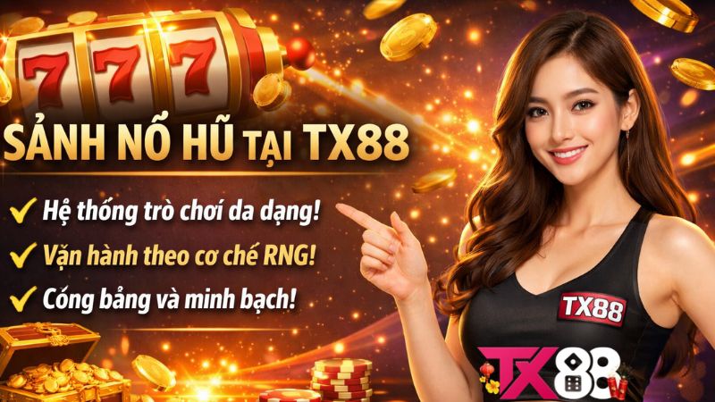Sảnh Nổ Hũ TX88 – Không Gian Giải Trí Đỉnh Cao Cho Mọi Người Chơi Sảnh Nổ Hũ TX88 – Không Gian Giải Trí Đỉnh Cao Cho Mọi Người Chơi
