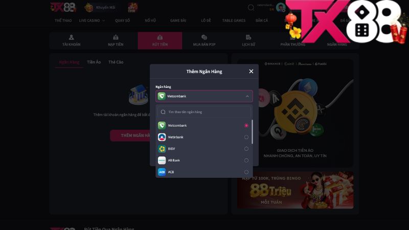 Lưu ý quan trọng khi thực hiện rút tiền TX88