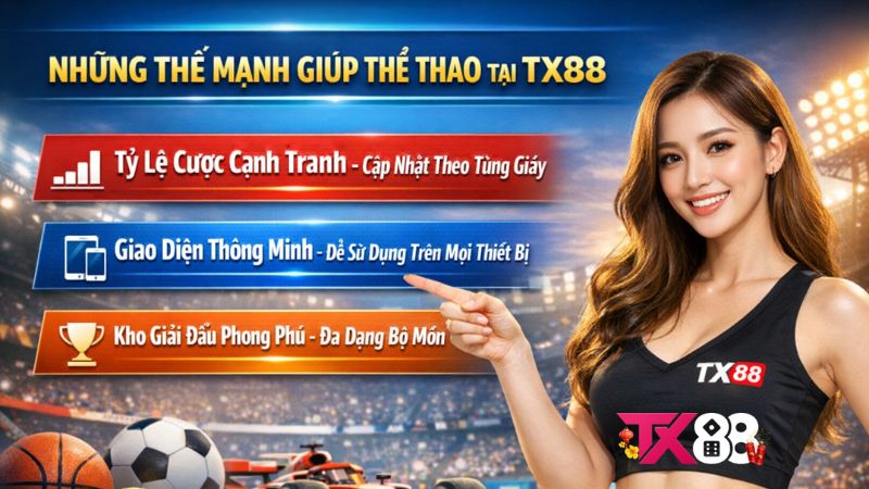 Những Thế Mạnh Giúp Thể Thao TX88 Tạo Dấu Ấn Với Người Chơi