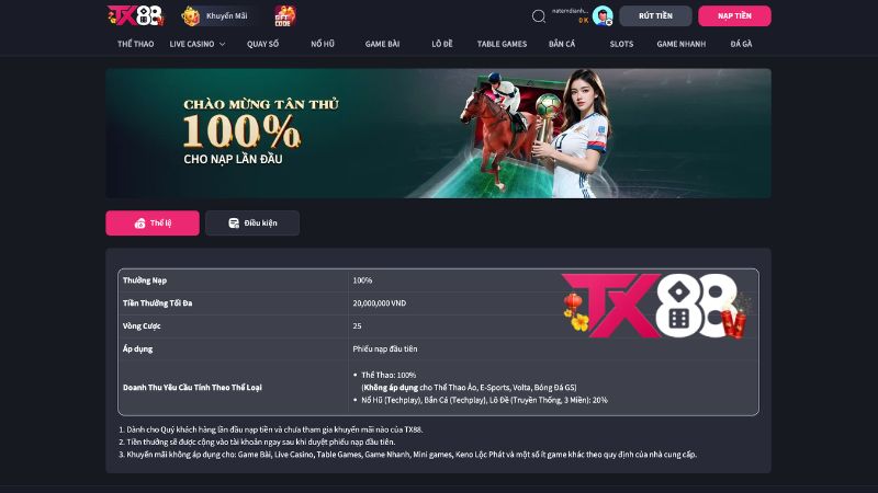Thông Tin Chương Trình Khuyến Mãi TX88 Thông Tin Chương Trình Khuyến Mãi TX88